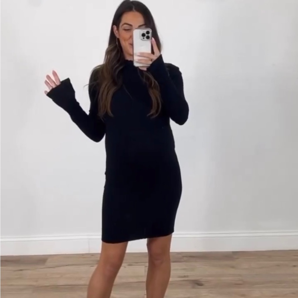 Shop Talulah - Lea Ribbed Fitted Turtleneck dress